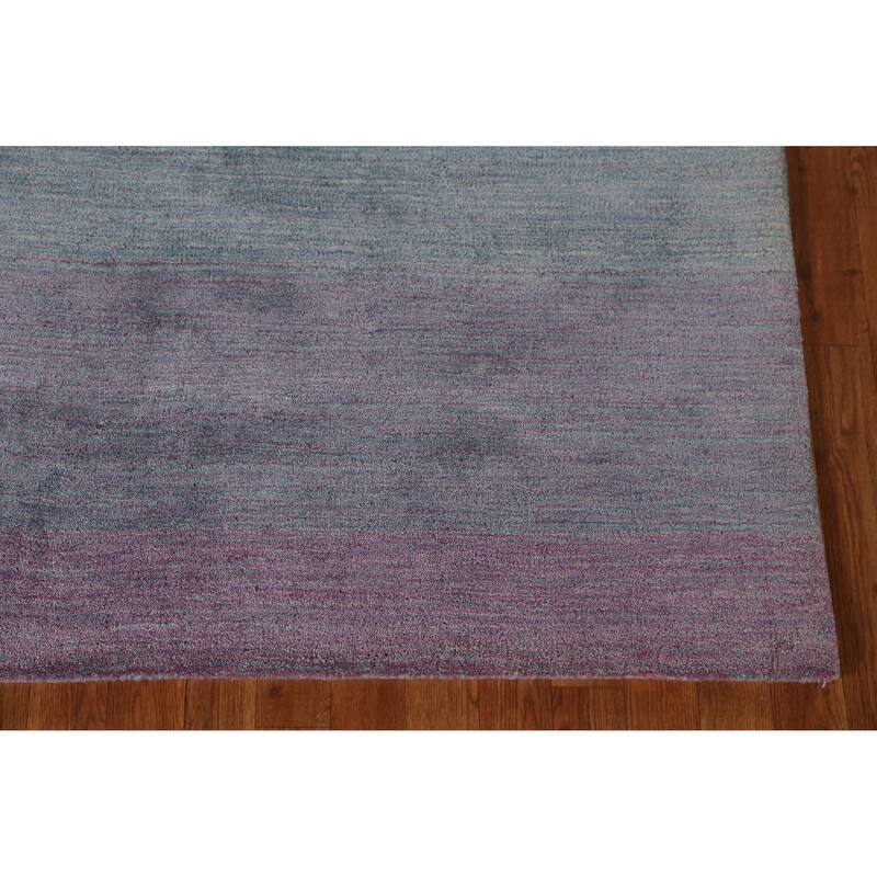 Contemporary Stripe Gabbeh Indian Area Rug Hand-Tufted Wool Carpet - 5'3" x 7'7"