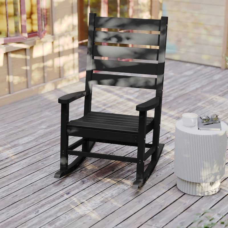 Classic Commercial Grade Outdoor All-Weather HDPE Rocking Chair