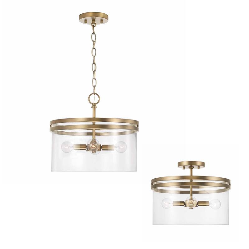 Fuller 4-light Convertible Semi-Flush/ Pendant