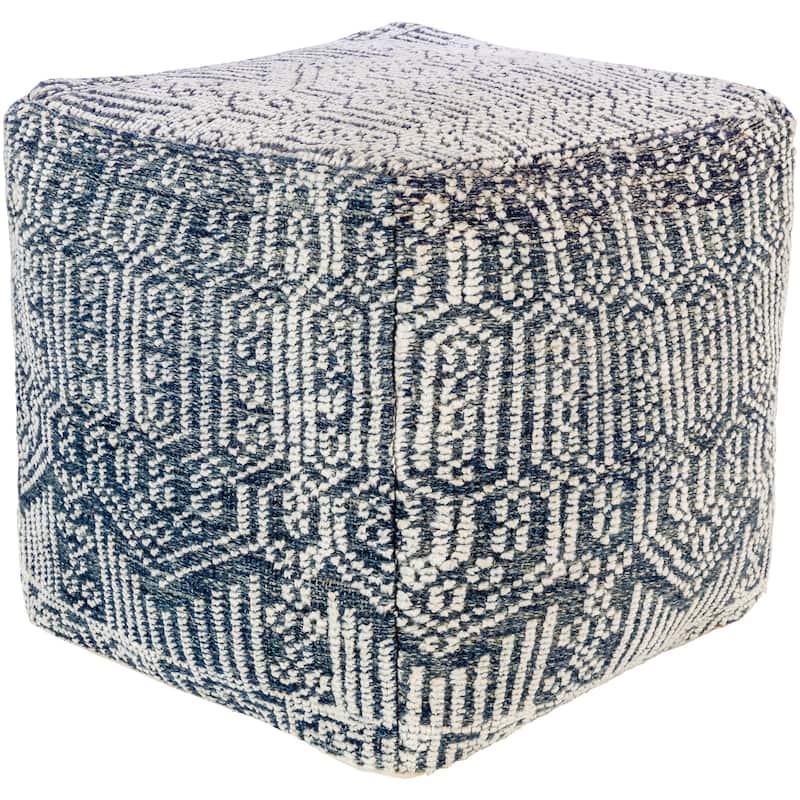 Umair Detailed Geometric Boho Pouf
