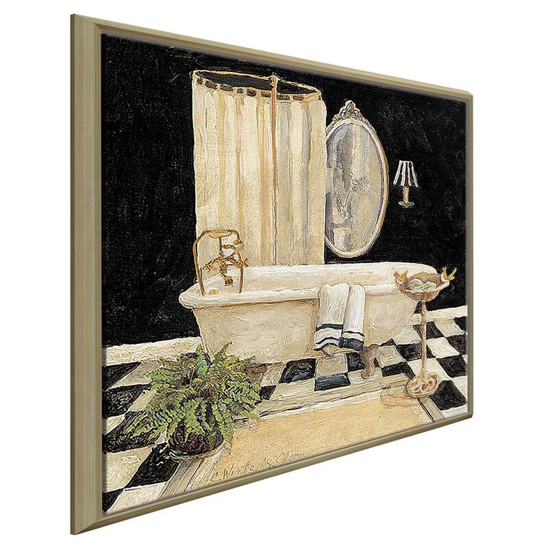 "Maison Bath I" Print on Floating Canvas