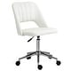 preview thumbnail 10 of 17, Velvet Fabric Mid Back Office Chair with Wheels, Armless Upholstered Home Office Chair, 360 Swivel Ergonomic Chair - N/A