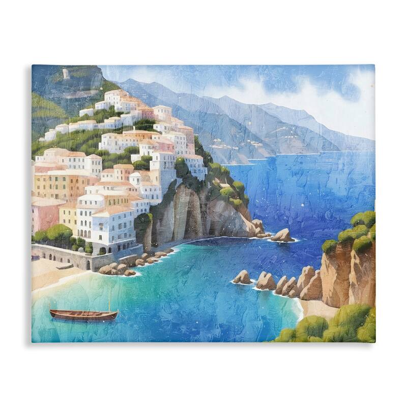 Stupell Vibrant Coastal Seascape Canvas Wall Art Design By Kim Allen - 30 x 24