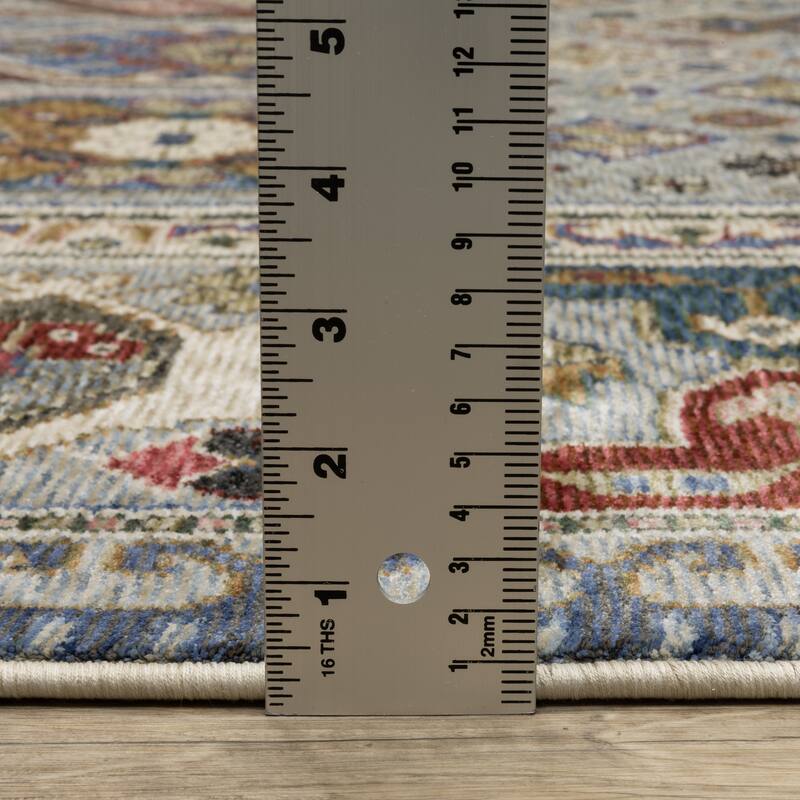 Style Haven Henretta Bordered Medallions Fringe Edge Area Rug