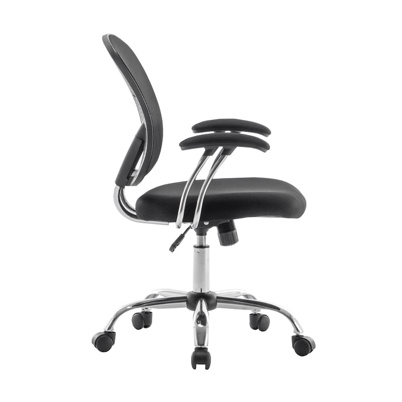 Porthos Home Guin Mesh Ergonomic Office Chair with Chrome Roller Base