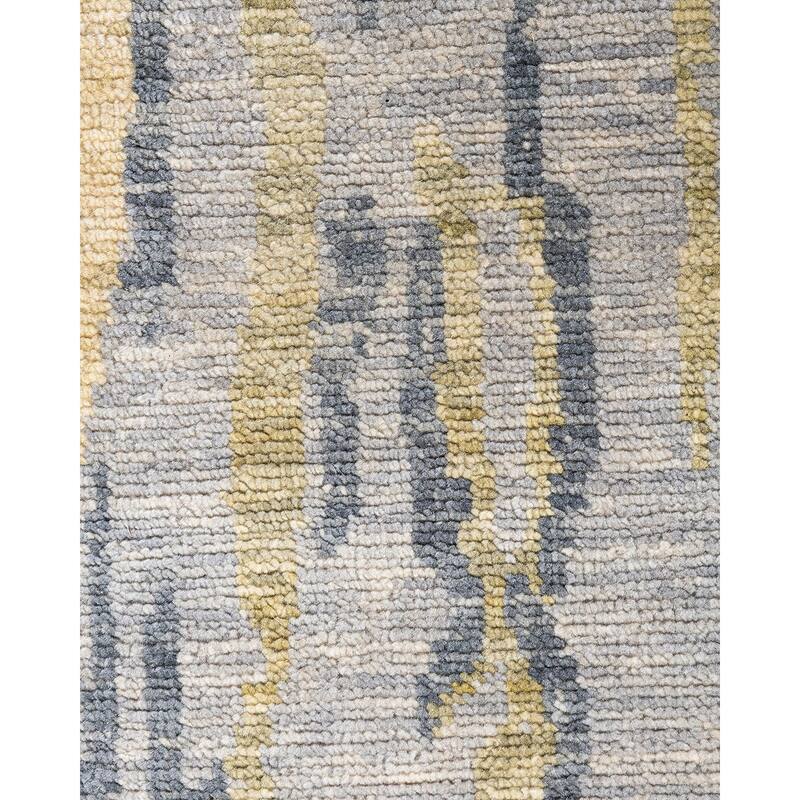Modern One-of-a-Kind Hand-Knotted Area Rug - Gray, 8' 4" x 10' 1" - 8' 4" x 10' 1"