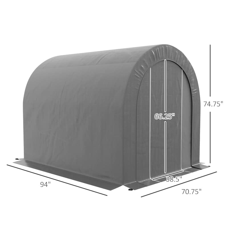 6' x 8' Garden Storage Tent, Outdoor Shed, Waterproof Portable Shed Storage Shelter with Galvanized Metal Frame
