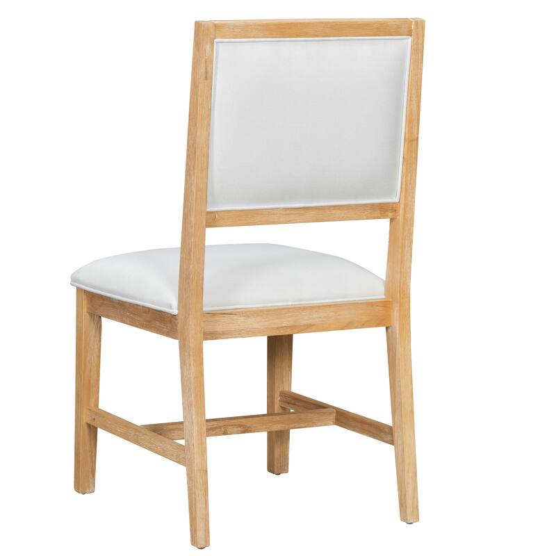 5-Piece Dining Table Set Extension from 42.5 to 58.2-Inches with 4 Upholstered Chairs, Wood Kitchen Dining Table & Chair Set