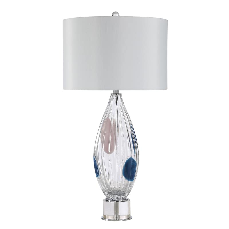 Everren Luxor 30.0" Height Table Lamps, Clear And Blue