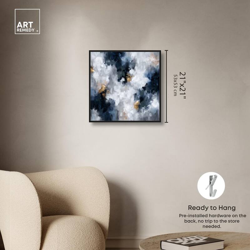 Midnight and Ivory I Canvas by Art Remedy