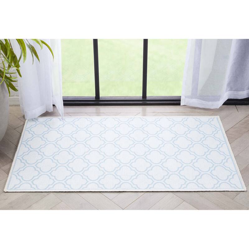 Well Woven Apollo Lattice Moroccan Machine Washable Area Rug