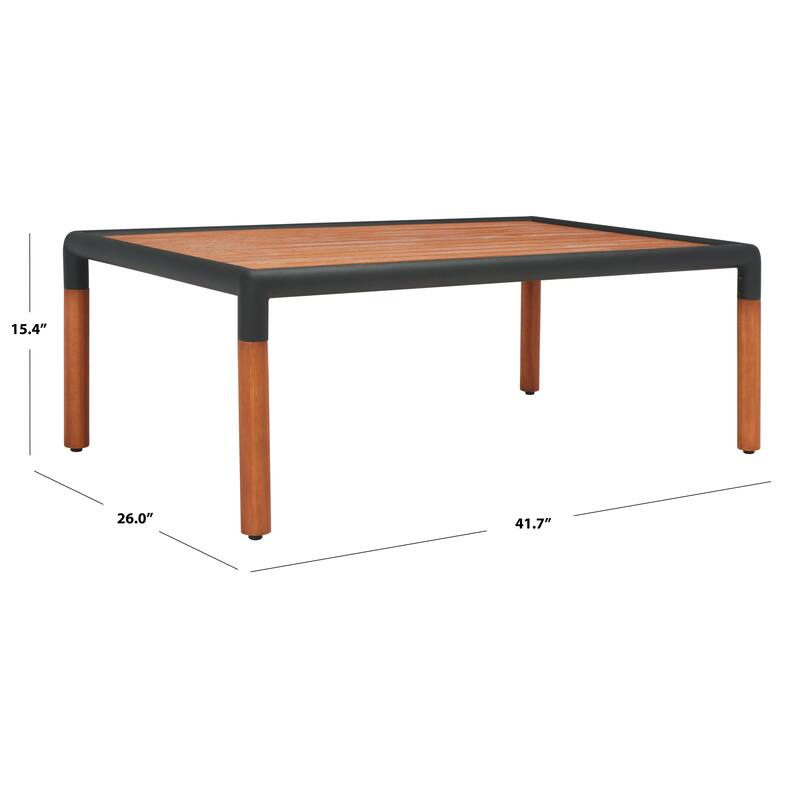 SAFAVIEH Couture Ragna Patio Coffee Table - 42 In W x 26 In D x 15 In H - 42Wx26Dx15H