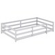 preview thumbnail 7 of 10, Grey Floor Bed with Fence,Wood Kids Bed,Twin Size