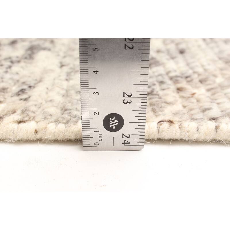 ECARPETGALLERY Hand-knotted Tangier Grey Wool Rug - 5'3 x 8'2