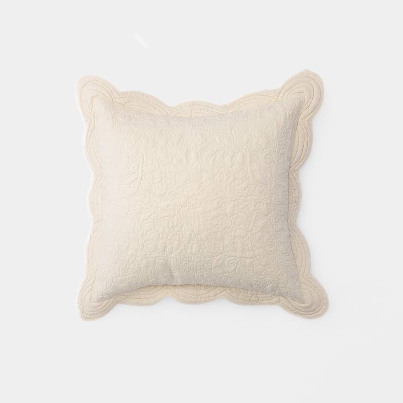 Marius, Cotton, Throw Pillow - Ivory