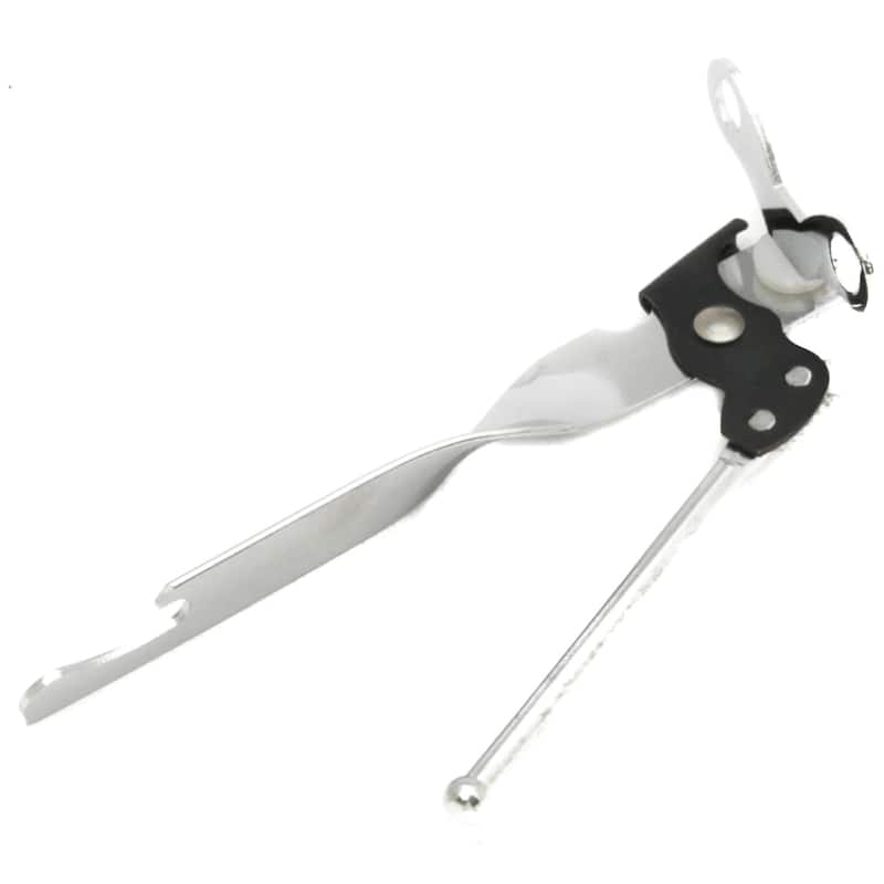 Chef Craft Durable Chrome Manual Hand Can Opener with Bottle Opener Handle - Silver