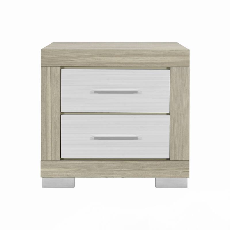 NATURAL and WHITE NIGHTSTAND