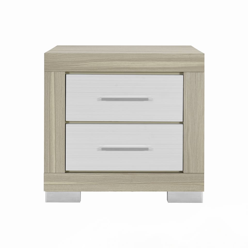 NATURAL and WHITE NIGHTSTAND