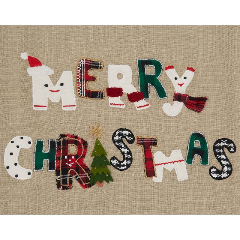 Table Runner With Merry Christmas Design