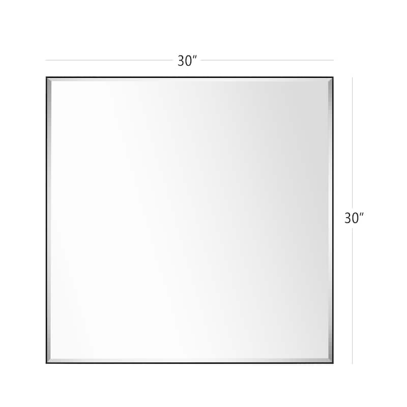 Aluminum Framed Rectangle Beveled Bathroom Wall Mirror