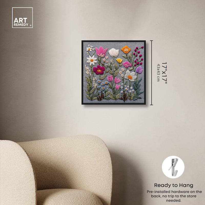 Fabric Flora Canvas by Art Remedy