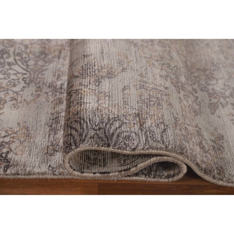 All-Over Modern Abstract Area Rug Hand-Knotted Wool Carpet - 6'7" x 9'11"