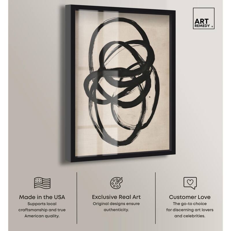 Beige Black I Shadowbox by Art Remedy