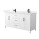 Option White, Black Trim, Carrara Cultured Marble Top