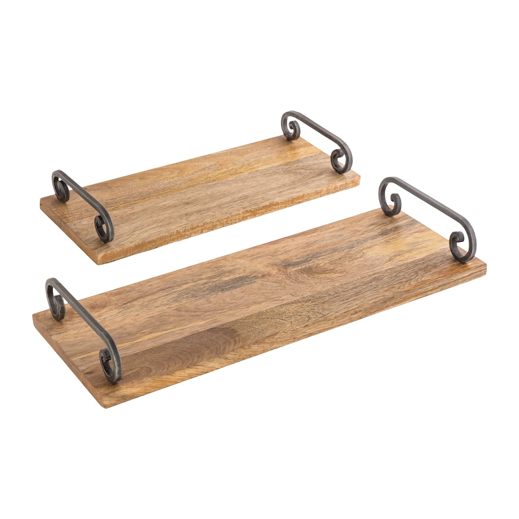 Atlas Highland Set of 2 Natural Wood Trays - Set of 2