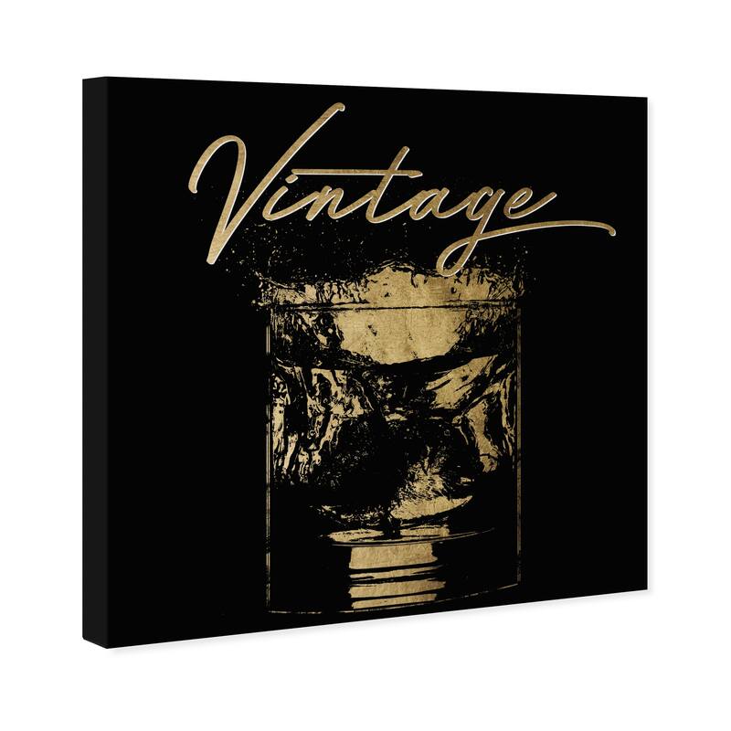 Wynwood Studio Canvas Drinks and Spirits Classic Vintage Black and Glam Wall Art Canvas Print