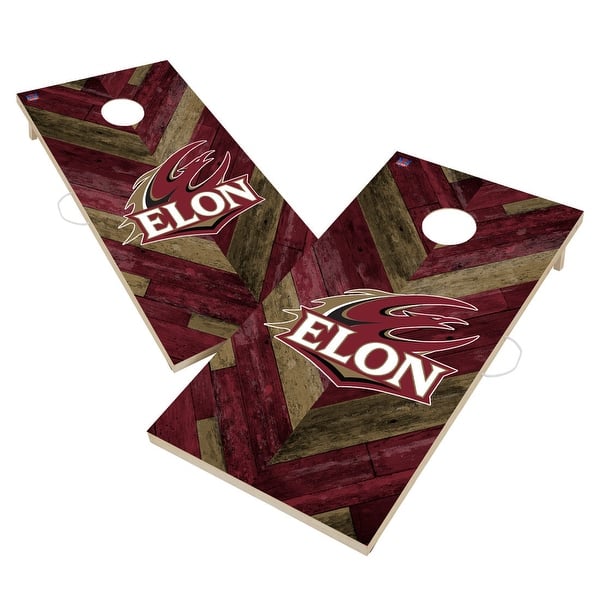 slide 2 of 6, Elon University Phoenix Cornhole Board Set 16 Years and Up