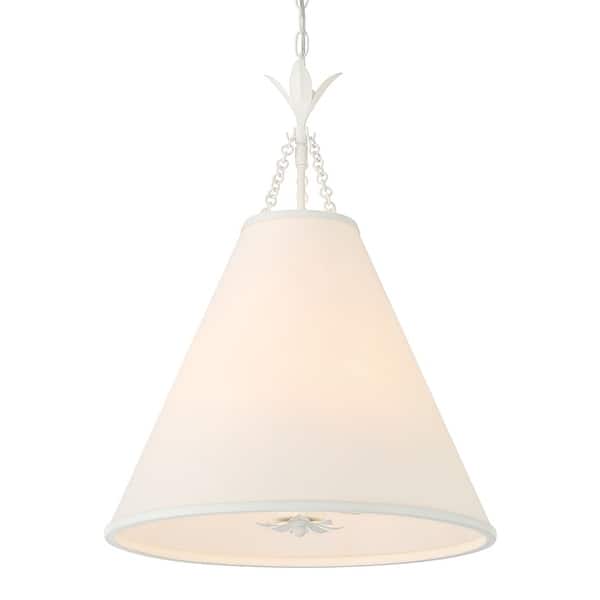 slide 2 of 11, Crystorama Lighting Group 564 Broche 4 Light 18" Wide Pendant with Matte White
