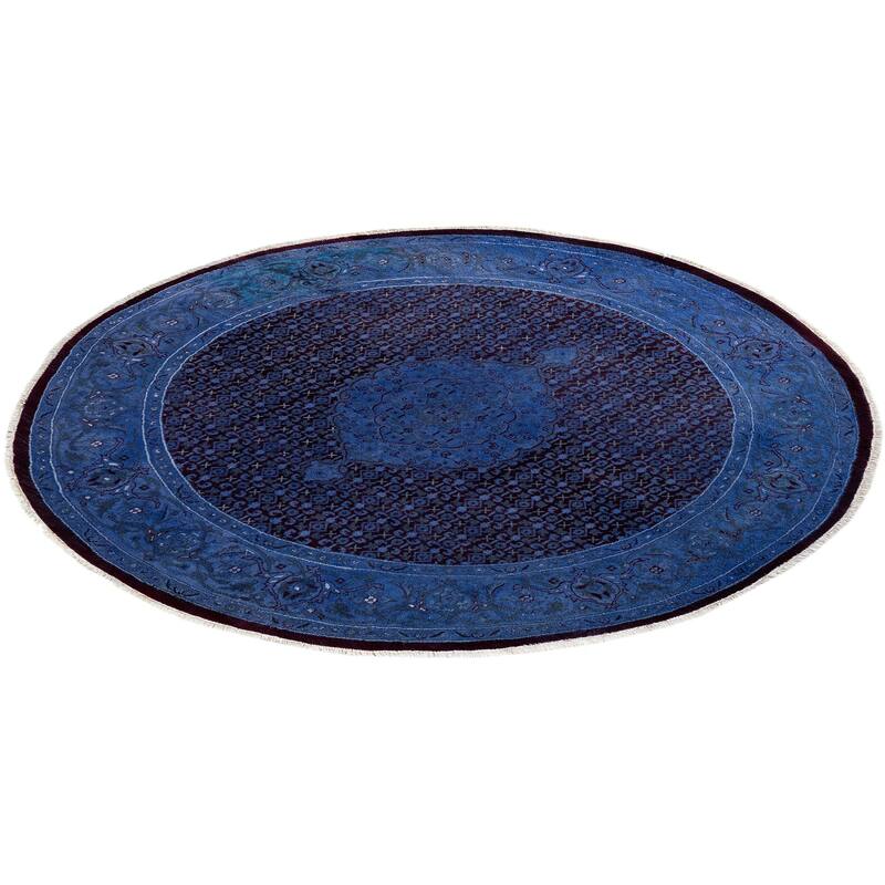 Fine Vibrance, One-of-a-Kind Hand-Knotted Area Rug - Gray, 6' 1" x 6' 3" - 6' 1" x 6' 3"