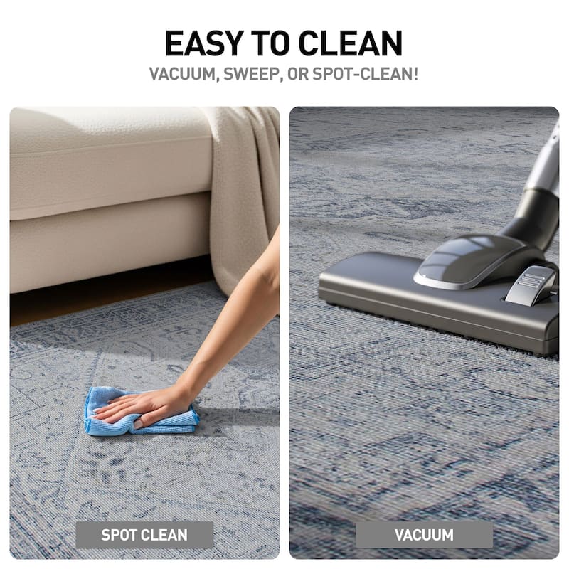 World Rug Gallery Medallion Boho Washable Area Rug