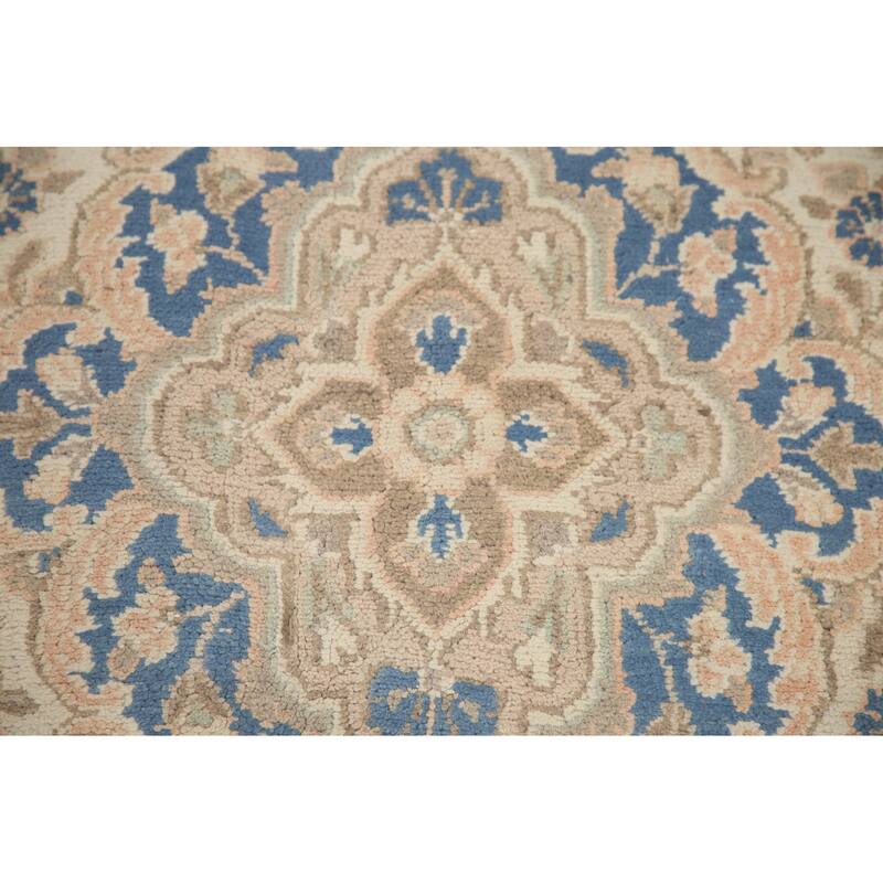 Hand Knotted Oriental 100% Wool Carpet Traditional Floral Peach Hamedan Area Rug - 11' 0'' X 7' 10''