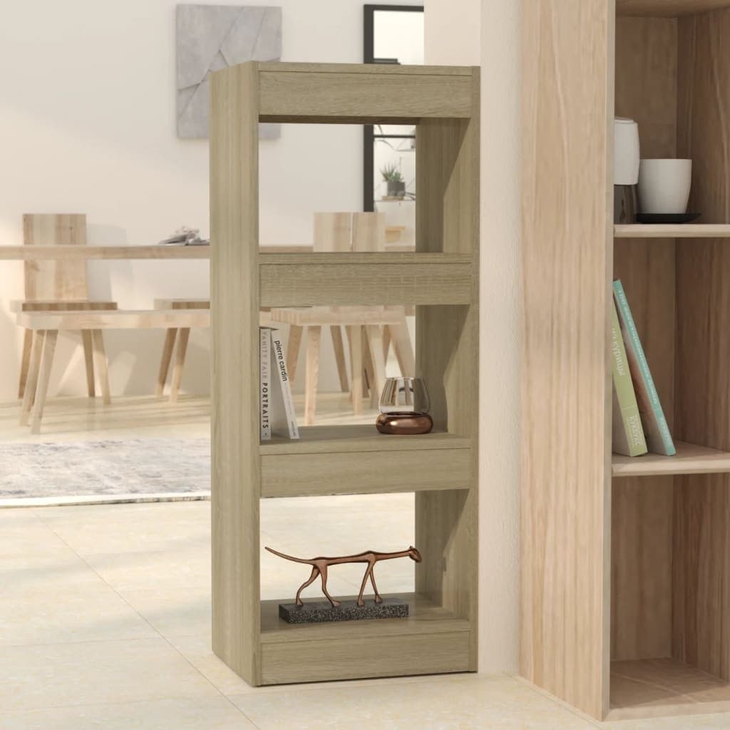 vidaXL Book Cabinet Room Divider Display Book Rack Bookshelf Engineered Wood - 15.7"x11.8"x40.6"