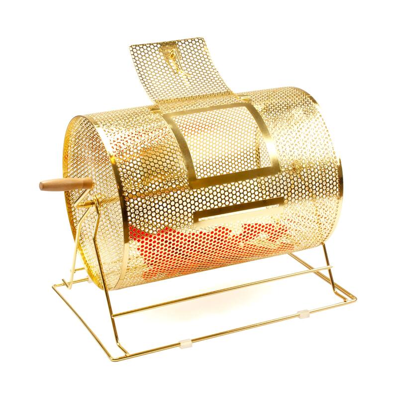 GSE™ Medium Brass Raffle Ticket Drum - Holds 5,000 Tickets or 200 Ping Pong Raffle Balls