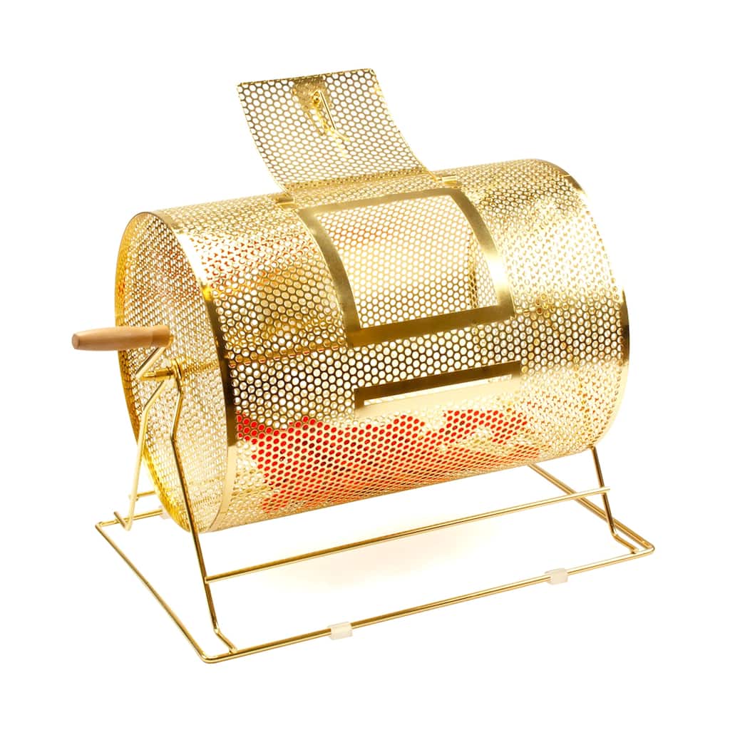 GSE™ Medium Brass Raffle Ticket Drum - Holds 5,000 Tickets or 200 Ping Pong Raffle Balls