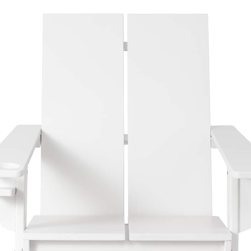 Coastin Modern Poly Adirondack Chair (Set of 4), Black