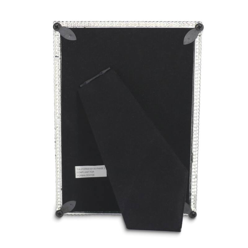 Curata Sarah Silver-Tone Beaded and Crystal 4x6 Photo Frame