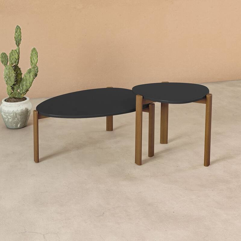 Manhattan Comfort Mid-Century Modern Gales Living Room Table Set