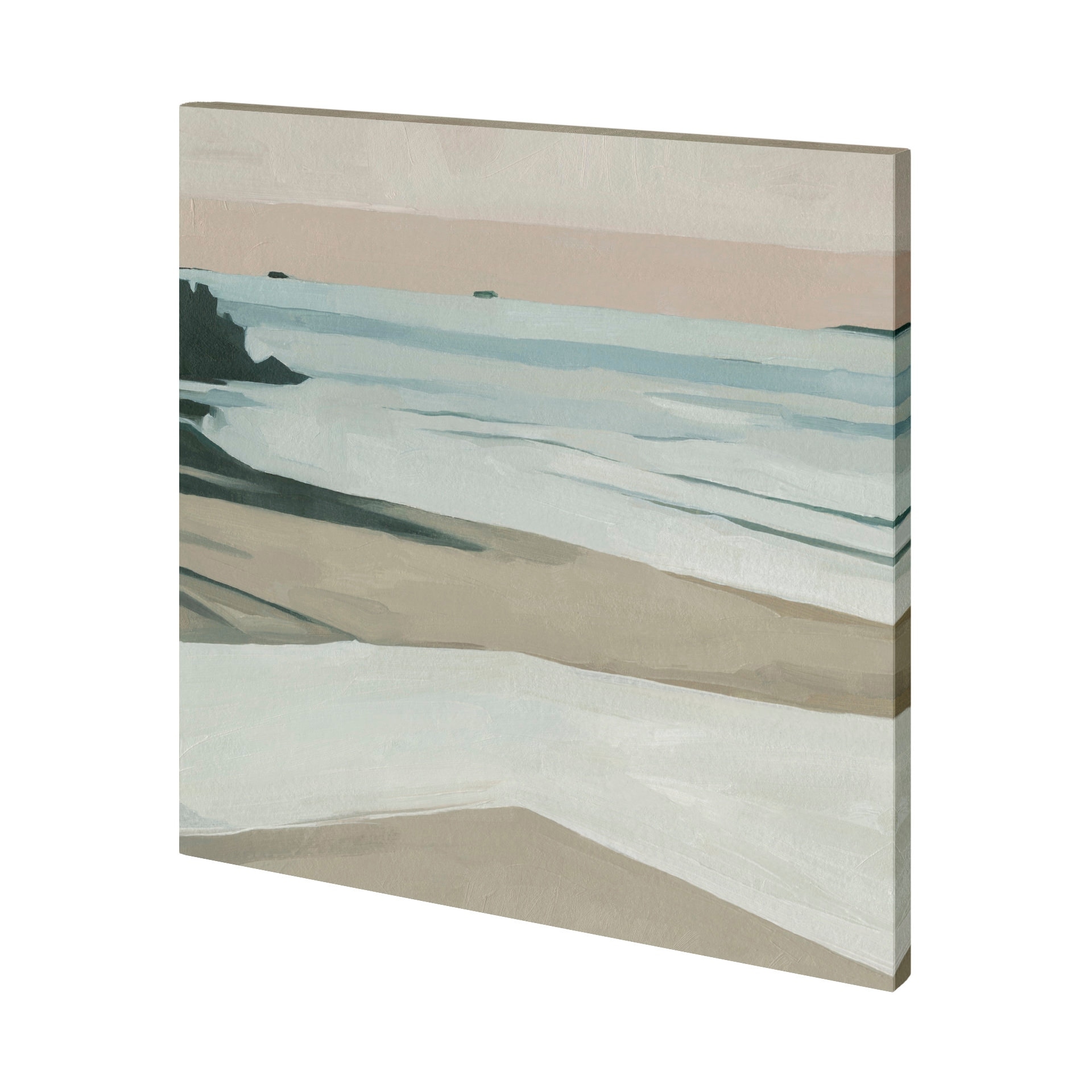 Mercana Coastal Lines II (30 x 30) Canvas Art Print