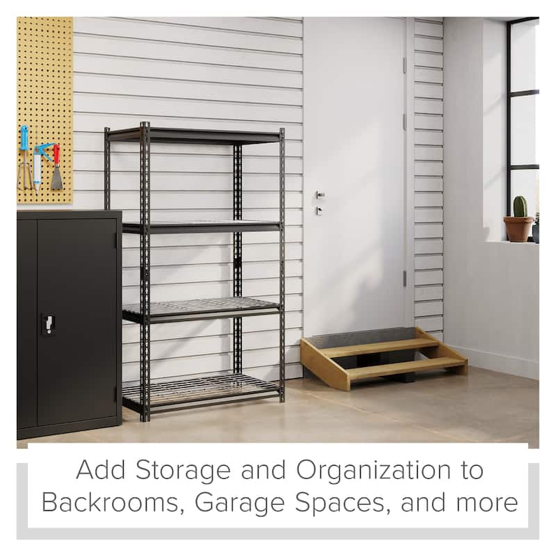 Iron Horse Wire Shelving Assorted Sizes 4 and 5 Shelf in Black