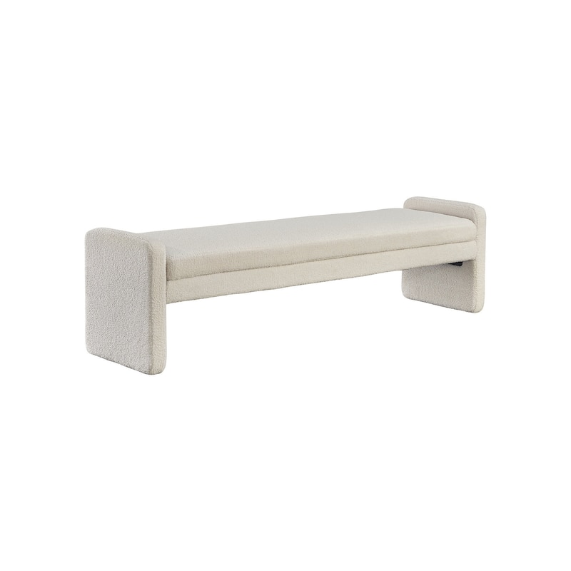 Signature Design by Ashley Lembertson Beige Accent Bench - 70.28" W x 18.5" D x 18.9" H