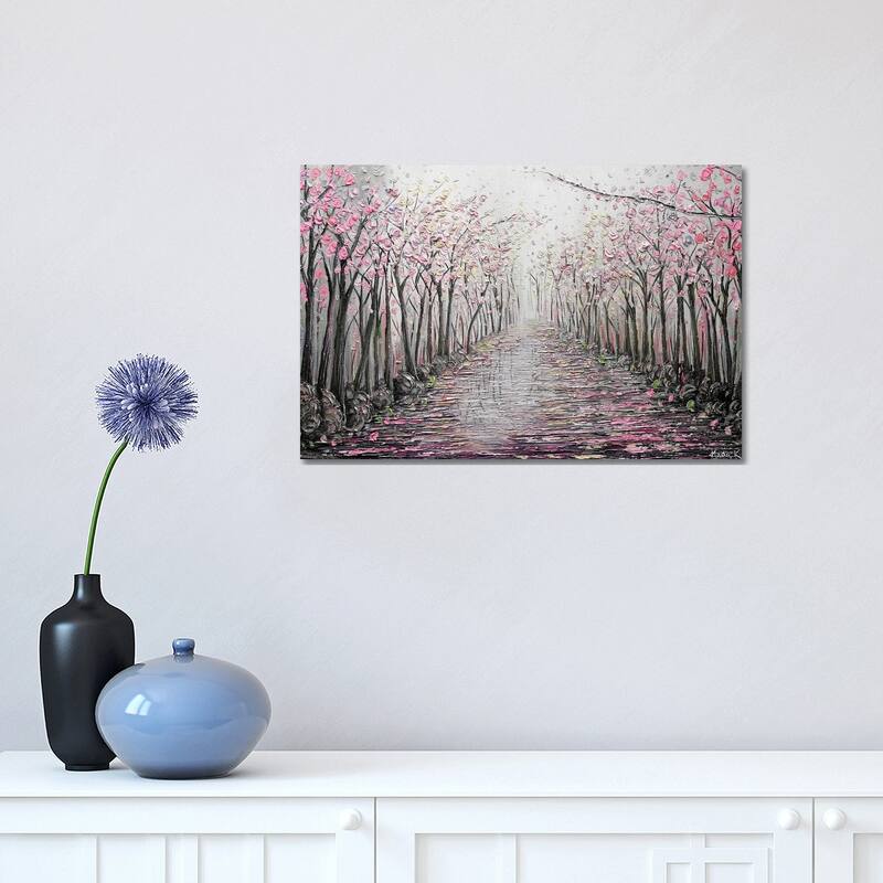 iCanvas "My Hope - Pink Gray" by Nada Khatib Canvas Print - 12x18x1.5