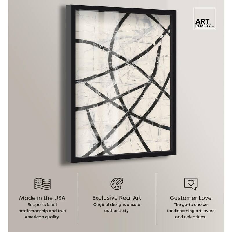 Intersecting Lines I Shadowbox by Art Remedy
