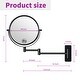preview thumbnail 10 of 8, 8" Bathroom Mirror Wall Mounted Magnifying Reversible Double Sided 1X/10X Makeup Mirror