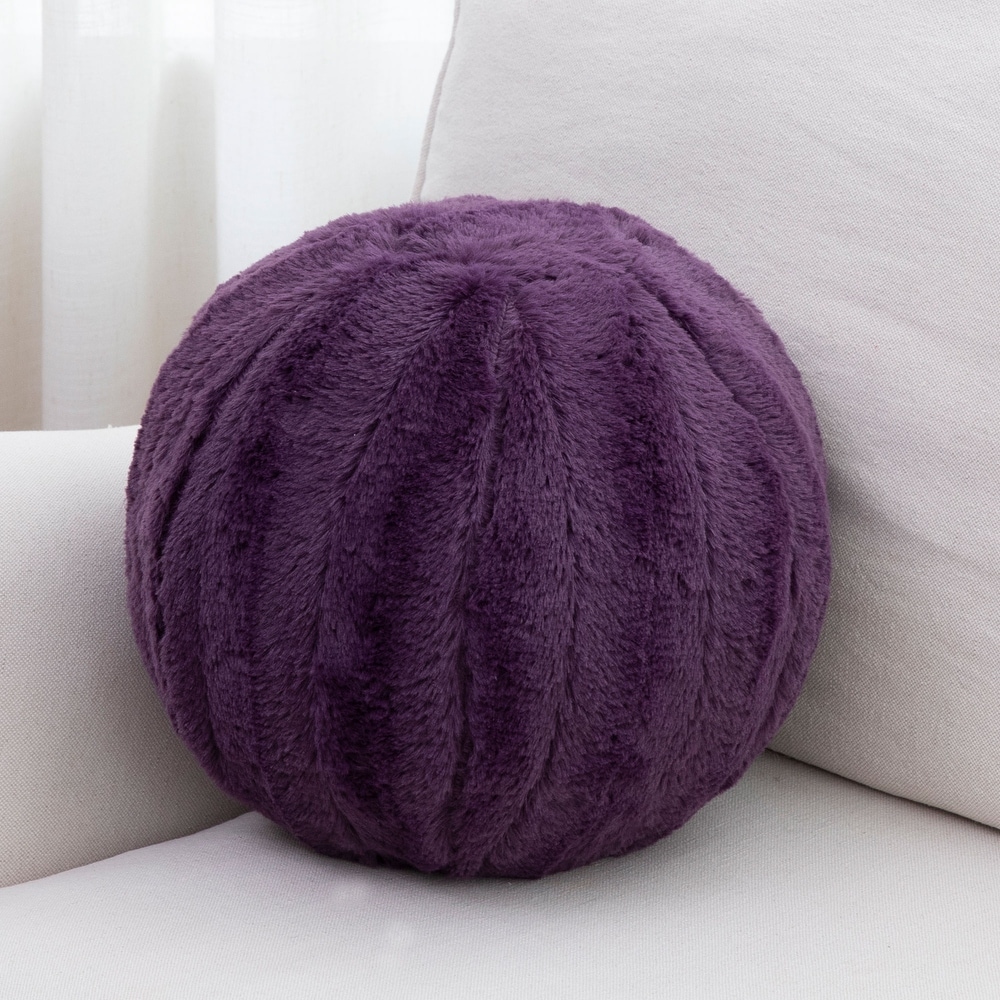 Cheer Collection Round Donut Pillow - Purple