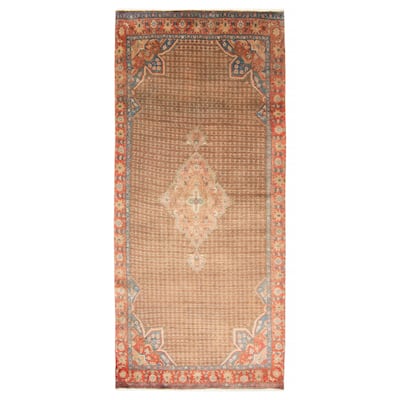 ECARPETGALLERY Hand-knotted Andelz Brown Wool Rug - 4'8 x 10'2