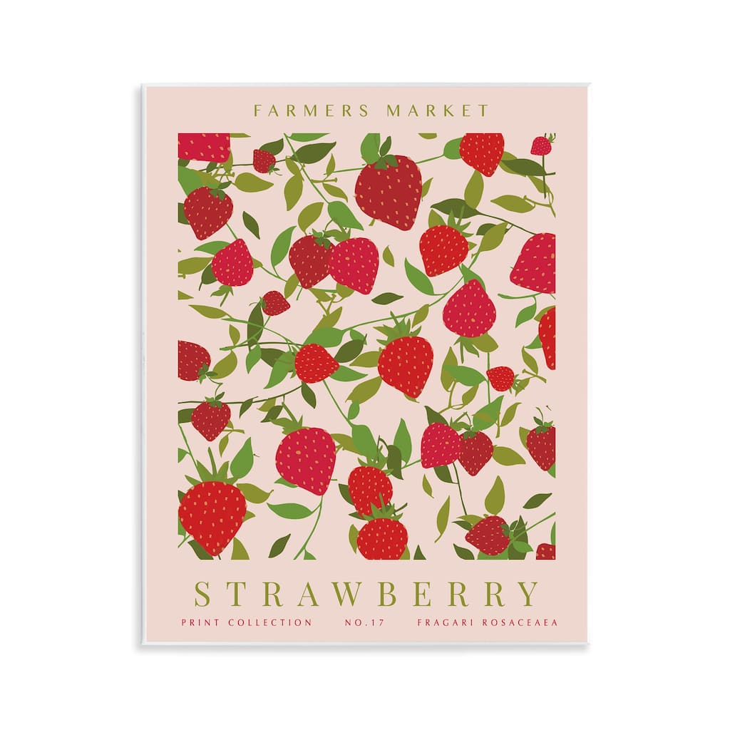 Stupell Strawberry Gallery Print Wall Plaque Art Design By Kamdon Kreations